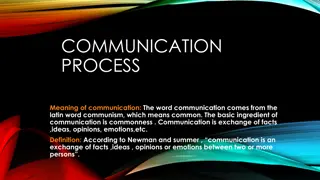 Understanding the Communication Process: Key Concepts and Characteristics