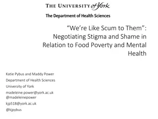 Negotiating Stigma and Shame in Food Poverty and Mental Health