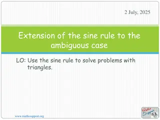 Sine Rule Ambiguous Case Solving Triangles