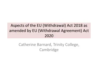 EU Withdrawal Act 2018: Aspects & Direct Effects