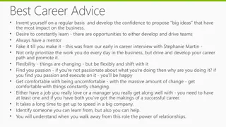 Career Advice, Quotes, and Book Recommendations
