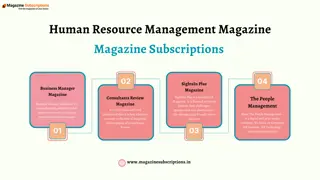 Human Resource Management Magazine - Magazine Subscriptions
