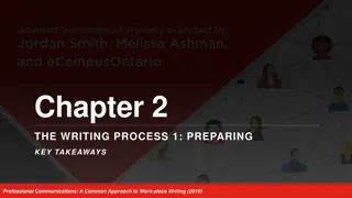 Workplace Writing Process: Audience Analysis and Preparation