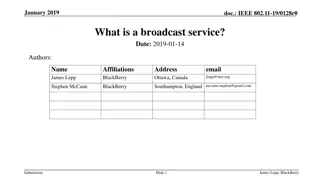 Understanding Broadcast Services in IEEE 802.11