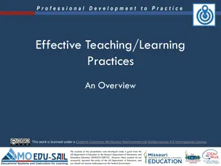 Effective Teaching/Learning Practices Overview