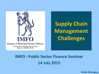 Challenges in Local Government Supply Chain Management