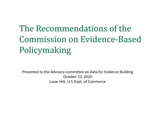 Recommendations of Commission on Evidence-Based Policymaking