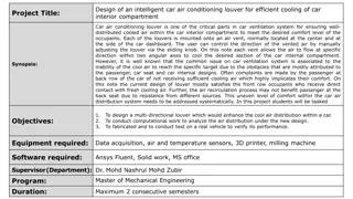 Efficient Car Air Conditioning Louver Design