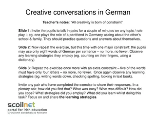 Spark Creativity: German Conversations with Constraints