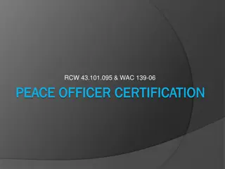 Washington Peace Officer Certification Guidelines