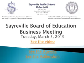 Sayreville Board of Education Meeting Highlights