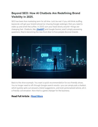 Beyond SEO How AI Chatbots Are Redefining Brand Visibility in 2025.