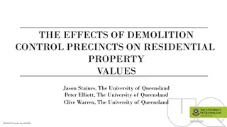 Effects of Demolition Control Precincts on Property Values