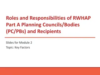 Roles and Responsibilities of RWHAP Part A Planning Councils