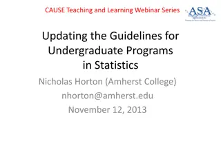 Updating Undergraduate Program Guidelines in Statistics