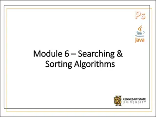 Searching and Sorting Algorithms Overview