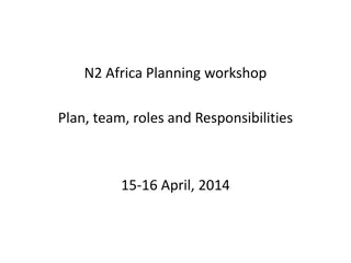 N2 Africa Planning Workshop Roles and Responsibilities