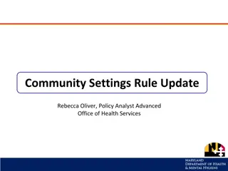 Update on Community Settings Rule by Office of Health Services