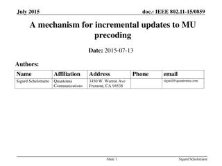 MU Precoding Incremental Update Mechanism