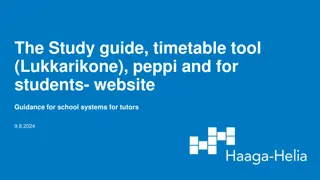 Effective Student Guidance and Timetable Tools