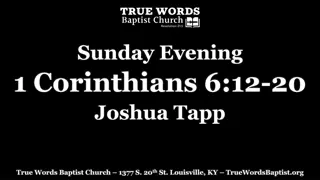 Flee Fornication - True Words Baptist Church Sermon