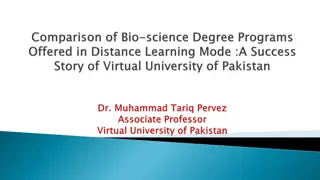 Distance Learning Mode Overview for Bio Programs in International Institutions