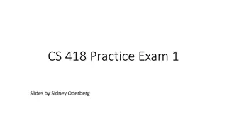 Exam Slides and Answers by Sidney Oderberg