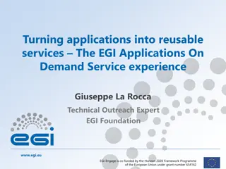 Unlocking Reusable Services Through EGI Applications on Demand