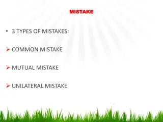 Types of Mistakes in Contracts