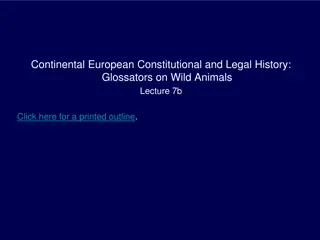 Glossators on Wild Animals in Continental European Legal History