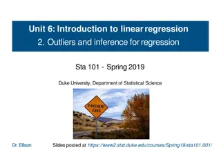 Linear Regression: Outliers and Inference for Regression