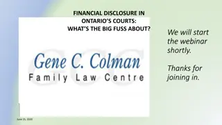 Understanding Financial Disclosure in Ontario Family Law Courts