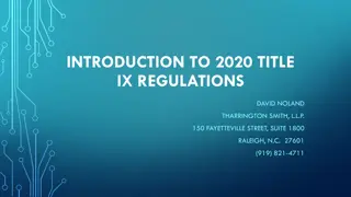 Understanding 2020 Title IX Regulations Overview