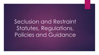 Guidance on Seclusion and Restraint Statutes