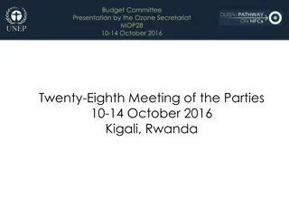 Ozone Secretariat Budget Committee Presentation Highlights