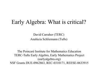 Understanding Early Algebra Concepts