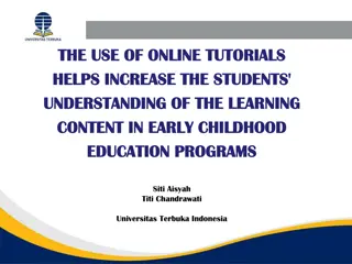 Enhancing Early Childhood Education Through Online Tutorials