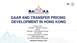 Transfer Pricing Rules and GAAR in Hong Kong