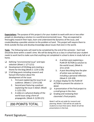 Developing Solutions to World Environmental Issues