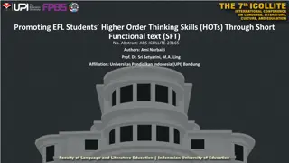 Enhancing EFL Students' Critical Thinking Skills Through SFT