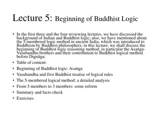 Beginning of Buddhist Logic: Asa.ga and Vasubandhu Brothers