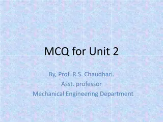 Mechanical Engineering Unit 2 MCQ by Prof. R.S. Chaudhari