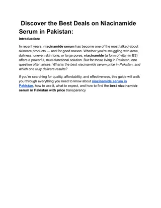 Discover the Best Deals on Niacinamide Serum in Pakistan