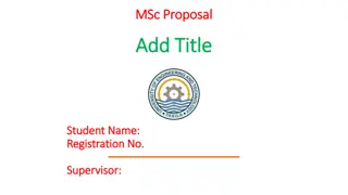 Crafting MSc Proposal: Guidelines and Strategies