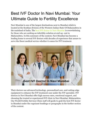 Best IVF Doctor In Navi Mumbai_ Your Ultimate Guide to Fertility Excellence