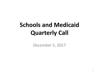 Schools and Medicaid Quarterly Call Highlights