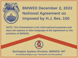 BMWED December 2022 National Agreement Summary