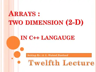 2D Arrays in C++ Programming