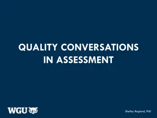 Quality Conversations in Assessment and Competency-Based Education