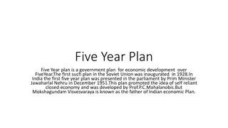 Five Year Plan Objectives and Implementation